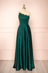 Sheriha Maxi Silky Dress w/ Lace Details | Boutique 1861  front view