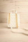 Shifrun White Herringbone Textured Handbag | La petite garçonne front view