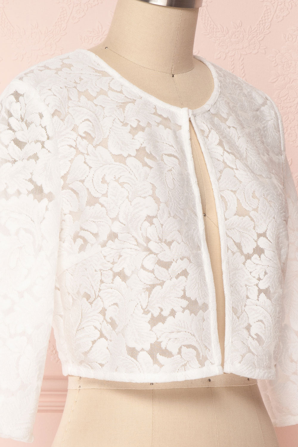 Shifumi White Lace Crop Jacket | Boudoir 1861 4