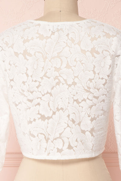 Shifumi White Lace Crop Jacket | Boudoir 1861 6