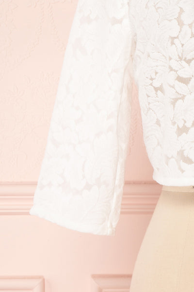 Shifumi White Lace Crop Jacket | Boudoir 1861 7
