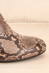 Shilo Python Patterned Ankle Boots with Heel side front  | La Petite Garçonne