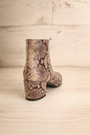 Shilo Python Patterned Ankle Boots with Heel back view | La Petite Garçonne