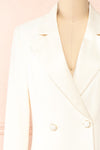 Shirley Ivory Short Blazer Dress | Boudoir 1861 front close-up