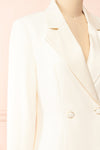 Shirley Ivory Short Blazer Dress | Boudoir 1861 side close-up