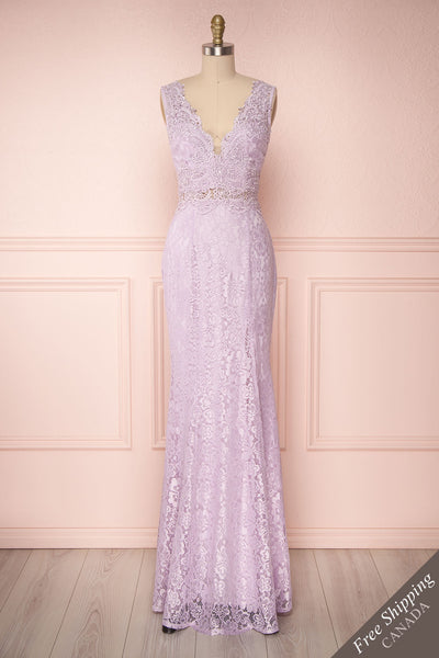Shizko Lilac Purple Lace Mermaid Gown | Boudoir 1861