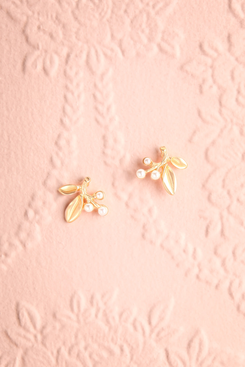 Shruti Gold & Pearl Cherry Pendant Earrings | Boutique 1861
