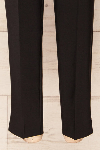 Sibenik Black High-Waisted Pants w/ Pleated Leg bottom