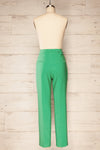 Sibenik Green High-Waisted Pants w/ Pleated Leg | La petite garçonne back view