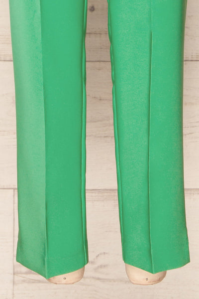 Sibenik Green High-Waisted Pants w/ Pleated Leg | La petite garçonne bottom