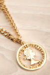 Sideractis Golden Pendant Necklace with Medallion | La Petite Garçonne 3