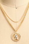 Sideractis Golden Pendant Necklace with Medallion | La Petite Garçonne 5