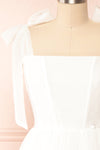 Siena Ivory Tired Tulle Midi Dress | Boutique 1861 front close-up