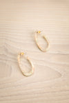 Sigila White Marbled Hoop Pendant Earrings | La Petite Garçonne