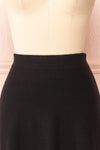 Sigrid Black Short Fit & Flare Skirt | Boutique 1861 front close-up