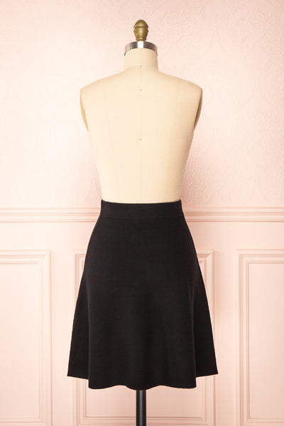 Sigrid Black Short Fit & Flare Skirt | Boutique 1861 back view