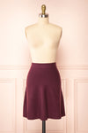 Sigrid Burgundy Short Fit & Flare Skirt | Boutique 1861 front view