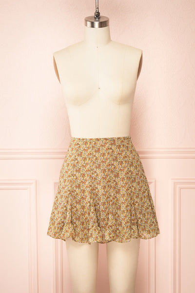 Silka Short Skirt w/ Ruffles | Boutique 1861 front view