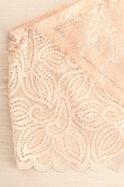 Silves Pink Floral Lace Panties | La petite garçonne texture