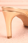 Simart Gold Slip-On Sandal Heels | Talons | Boutique 1861 back close-up