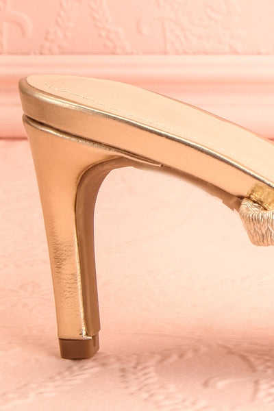 Simart Gold Slip-On Sandal Heels | Talons | Boutique 1861 side close-up