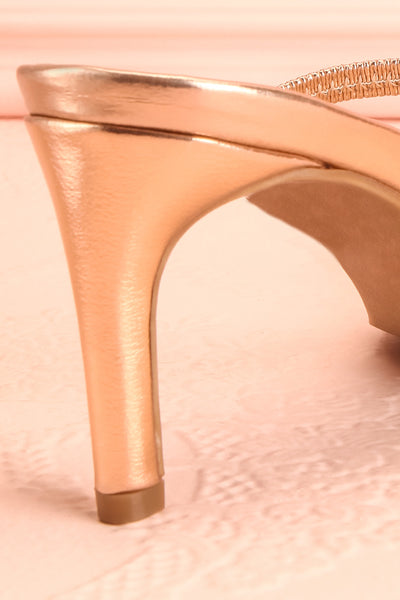 Simart Rosegold Slip-On Sandal Heels | Talons | Boutique 1861 back close-up