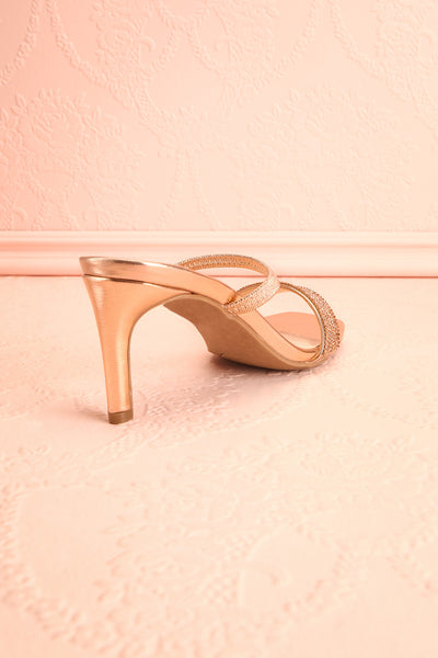 Simart Rosegold Slip-On Sandal Heels | Talons | Boutique 1861 back back view