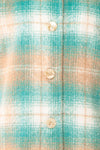 Sirennah Teal Vintage Style Tartan Coat | Boutique 1861 fabric