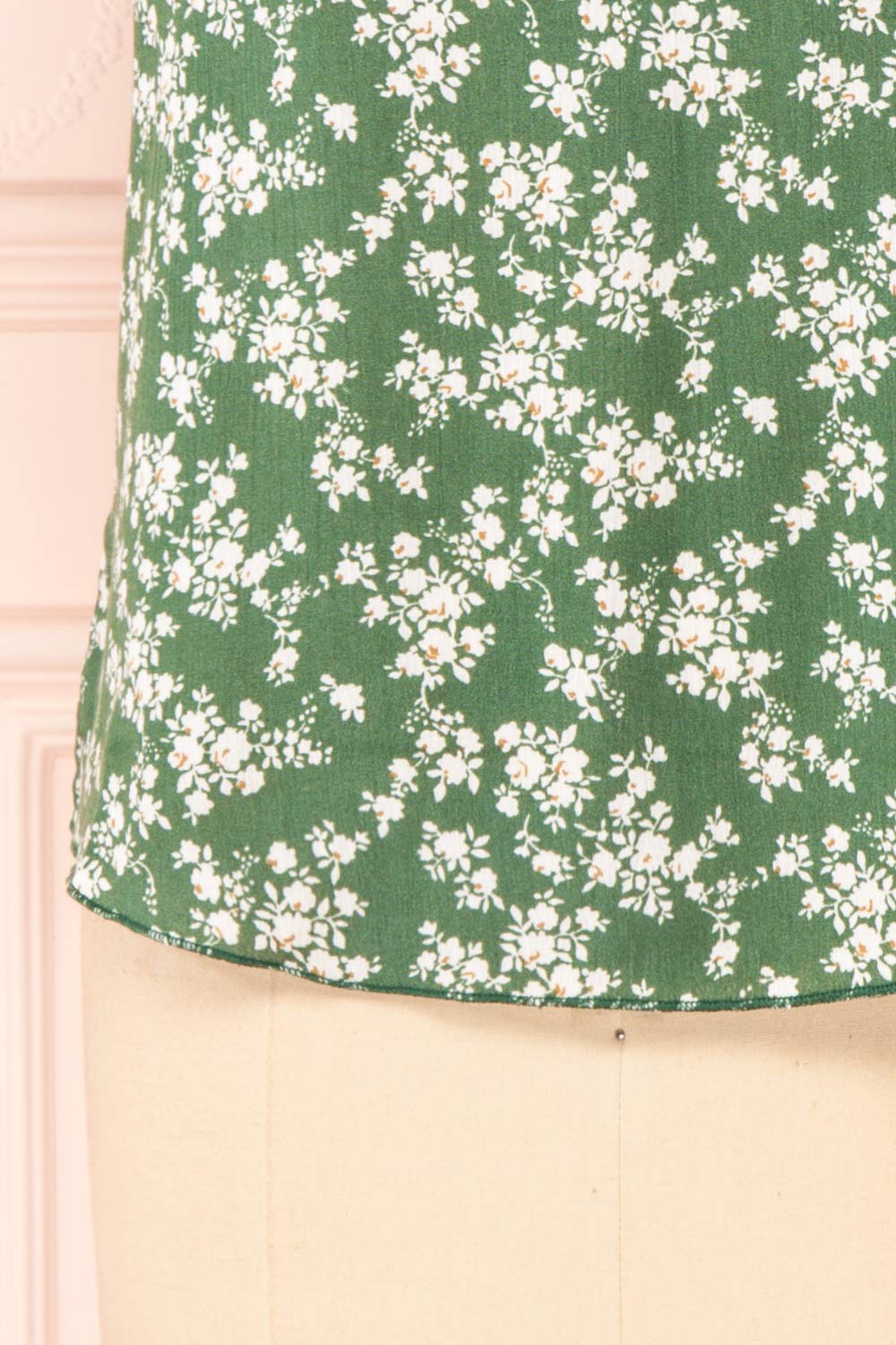 Sisko Green Floral T-Shirt w/ Round Collar | Boutique 1861 bottom 