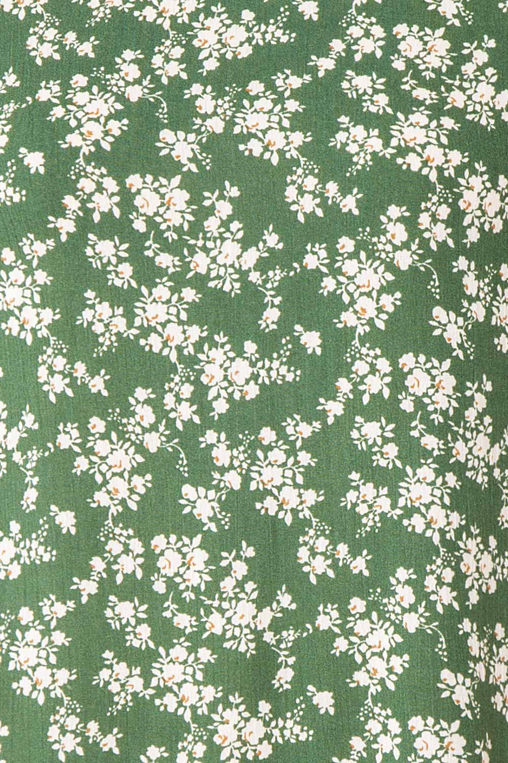 Sisko Green Floral T-Shirt w/ Round Collar | Boutique 1861 fabric 