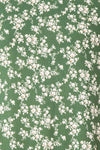 Sisko Green Floral T-Shirt w/ Round Collar | Boutique 1861 fabric