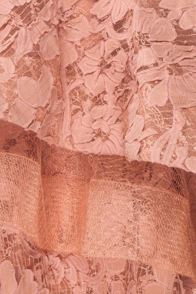 Sissilou Blush Lace Short A-Line Party Dress | Boutique 1861 fabric detail