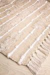 Sissone White & Beige Woven Cotton Carpet | La Petite Garçonne Chpt. 2 1