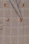 Skerries Gris Grey Plaid Blazer | Veston fabric close up | La Petite Garçonne