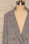 Skerries Gris Grey Plaid Blazer | Veston front close up | La Petite Garçonne