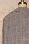 Skerries Gris Grey Plaid Blazer | Veston back close up | La Petite Garçonne