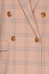 Skerries Rose Pink Plaid Blazer | Veston fabric close up | La Petite Garçonne