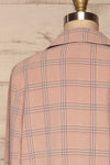 Skerries Rose Pink Plaid Blazer | Veston back close up | La Petite Garçonne