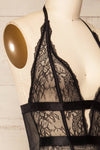 Slavonski Black Lace Lingerie Bodysuit | La petite garçonne side close-up
