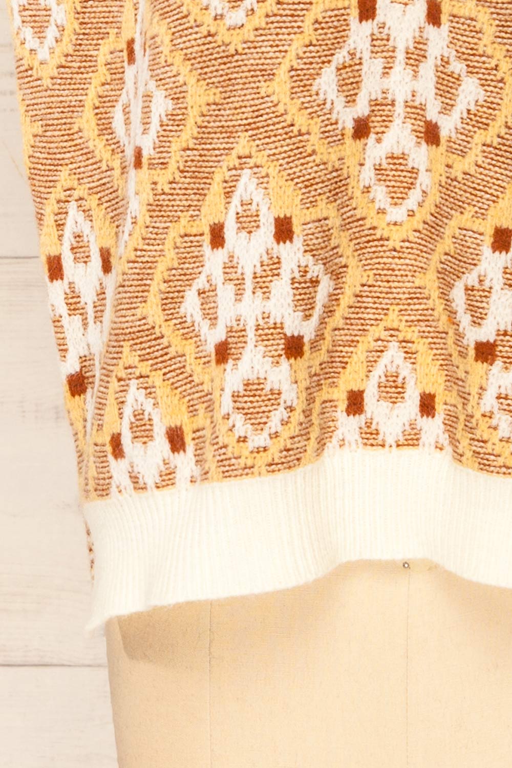 Sloane Patterned Sweater Vest | La petite garçonne bottom 