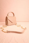 Slovia Beige Small Handbag With Removable Chain Strap | Boutique 1861 side view