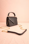 Slovia Black Small Handbag w/ Removable Chain Strap | Boutique 1861 side view