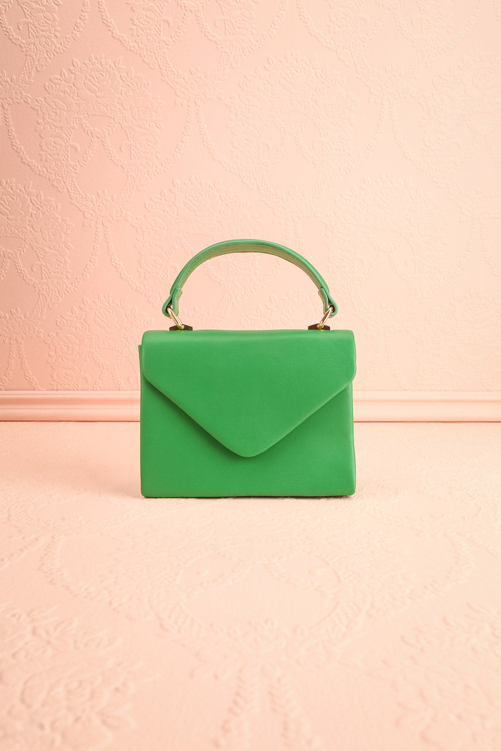 Slovia Green Small Handbag w/ Removable Chain Strap | Boutique 1861 front view