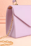 Slovia Lavender Small Handbag w/ Removable Chain Strap | Boutique 1861 side close-up