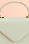 Slovia Mint Small Handbag w/ Removable Chain Strap | Boutique 1861 hanlde close-up