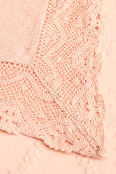 Jacquard Tablecloth Blush w Crochet Lace Trim | Boutique 1861 3