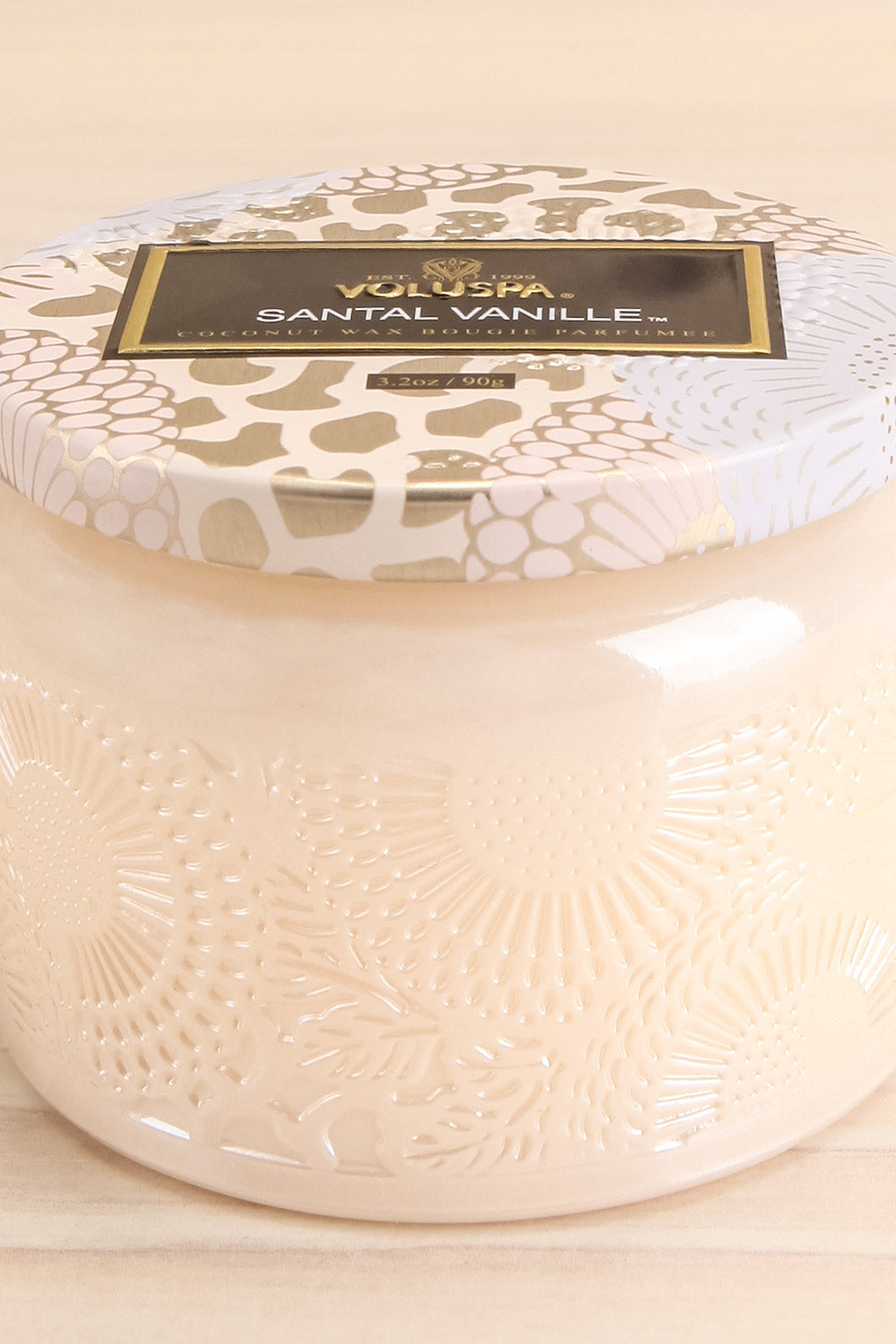 Small Jar Candle Santal Vanille | Voluspa | La petite garçonne closed close-up