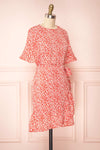 Snjoa Red Floral Faux-Wrap Short Dress | Boutique 1861 side view