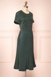 Snofn Green Short Sleeve Midi Denim Dress | Boutique 1861 side view