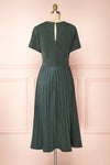 Snofn Green Short Sleeve Midi Denim Dress | Boutique 1861 back view